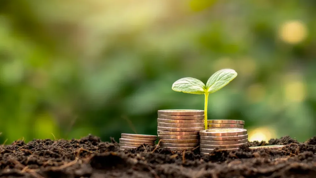Green growing coins